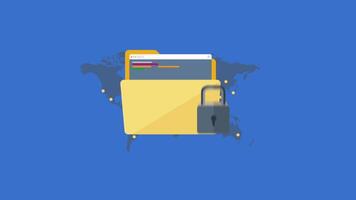 Secure File Transfers Worldwide 2D Motion Graphics Animation video