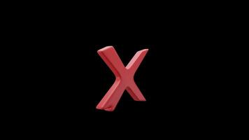 Red cross symbol animated with smooth motion. The symbol appears, pulses, or rotates on a black background. Perfect for warnings, errors, medical, or prohibition concepts. video