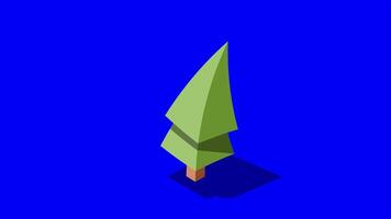 Isometric tree animation. Tree isometric elements. Isometric tree element for landscape design. Park element. Motion graphic video