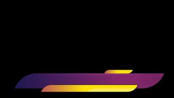 Lower third banner animation. Broadcast news lower third banner template design. headline title. Transparent background with alpha channel. video