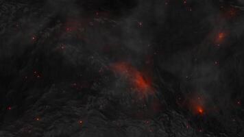 Black Glowing Sci-Fi Ocean Background Loop Animated video