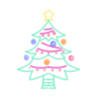 A christmas tree with colorful decorations on it png