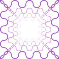 Intricate Purple Pattern An eye catching, symmetrical design of wavy, purple lines, creating a sense of elegance and visual intrigue. png