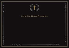 Memorial Service Announcement Illustration with Empty Space for Text vector