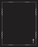 Memorial Service Invitation Illustration with Empty Area black background vector