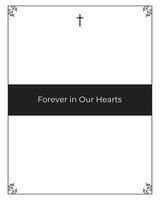 Digital Memorial Announcement Illustration with Empty Card for Text vector