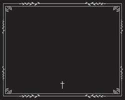 Invitation to funeral with Text space and white frame vector