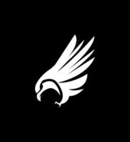 Abstract White Eagle Wing Logo Design, Flight, Power, Freedom vector