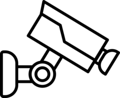 Security camera outline icon for graphic design, logo, web site, social media, mobile app, ui. png