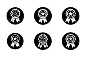 Clean badge icon set flat and minimalistic isolated vector