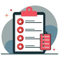 Conceptual Illustration Depicting the Importance of Gathering Feedback for Customer Satisfaction vector