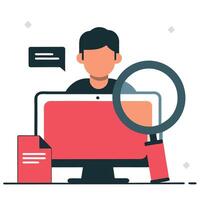 Comprehensive Illustration of File Searching Concepts and Methods vector