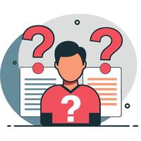 Illustrated Concept Explaining Frequently Asked Questions FAQs vector