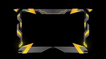 Yellow Sharp Stream Overlay twitch overlay Game Overlay transparent background video