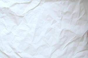 White Crumpled Paper Texture Background for Creative Design and Artistic Projects photo