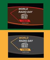 world radio day post design vector