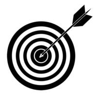 Target with Arrow, Precision Aim Icon vector