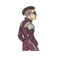 Trendy HighTech Fashion Model Design vector