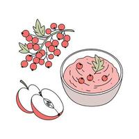 Amaranth Apple Mash on White Background vector