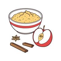 Warm Amaranth Apple Cinnamon Mash Delight vector