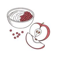 Fresh Amaranth Apple Mash on White Background vector