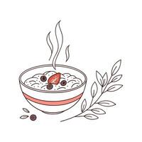 Amaranth Porridge on White Background vector