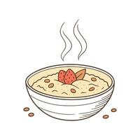 Fresh Amaranth Porridge Verde on White Background vector