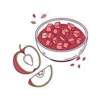 Apple Beetroot Mash Verde on White Background vector