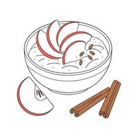 Heavenly Apple Cinnamon Chia Pudding Idea vector