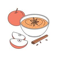 Cinnamon Applesauce Verde Background vector