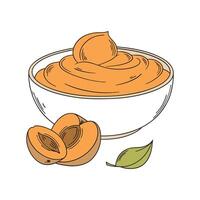 Nutritious Apricot Puree For Daily Enjoyment vector