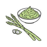 Exquisite Asparagus Mash Delightfully Smooth vector