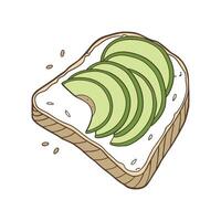 Nutritious Avocado Whole Wheat Toast Mash vector