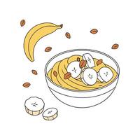 Smooth Banana Nut Butter Mash Ideal For Babies vector