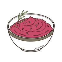 Flavorful Beetroot Puree Nutritious Delight vector