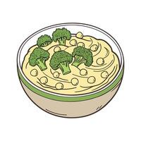 Nutritious Broccoli Chickpea Mash Easy Recipe vector