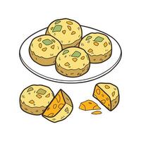 Delicious Butternut Squash and Cheese Bites vector