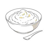 Tasty Buttermilk Mash Nutritious Delight vector