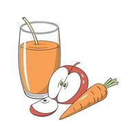 Nutritious Carrot Apple Juice Quick Option vector