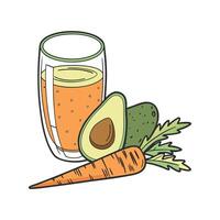 Nutritious Carrot Avocado Blend Quick Option vector