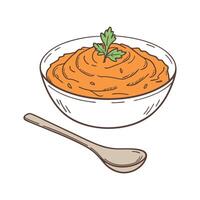 Nutritious Carrot Puree for Healthy Meals vector