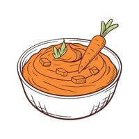 Delicious Carrot Puree for Nutritious Eating vector