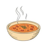 Delicious Carrot Soup for Nutritious Meals vector