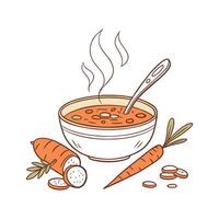 Savory Carrot Soup Easy Delight vector
