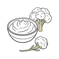Nutritious Cauliflower Mash for Meals vector
