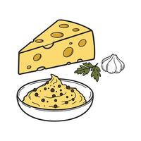 Nutritious Cheddar Cheese Mash Flavorful Option vector