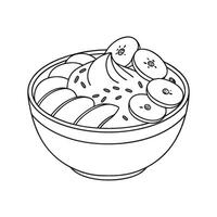 Nutritious Chia Banana Pudding Quick Recipe vector