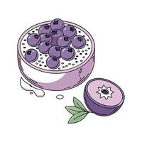 Nutritious Chia Pudding Easy Recipe vector