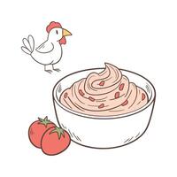 Nutritious Chicken Puree Healthy Option vector