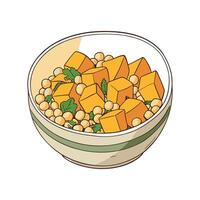 Delicious Chickpea and Butternut Squash Blend vector